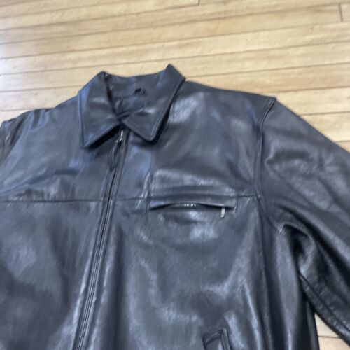 American Classics Leather Jacket Men L 2-in-1 Lined Cafe Race Motorcycle Bomber - Picture 17 of 21