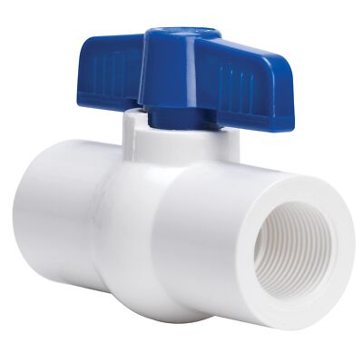 VBVP40B5B Ball Valve PVC Schedule 40 x Female Thread 1-Inch 1 Inch Blue