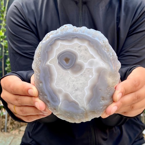 259G Natural agate Agate Geode Slab/Slice quartz crystal mineral specimen Reiki - Picture 3 of 12
