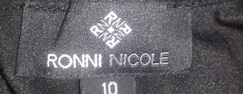 RONNIE NICOLE BLACK SHIFT STRETCH COLD SHOULDER DRESS UK SIZE 14 US SIZE 10 - Picture 5 of 8