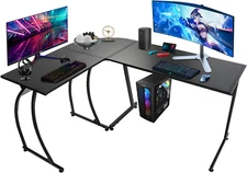 L-Shape 58.1In Corner Computer Desk Home Office PC Laptop Table Multipurpose Gam