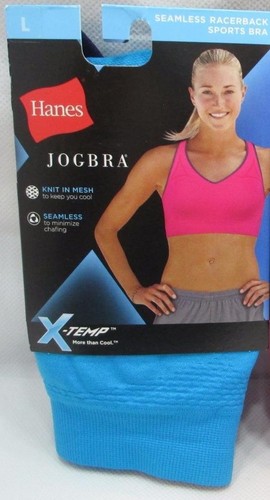 Hanes Racerback Sports Bra JOGBRA Comfort Fit Seamless X-TEMP B1G2 SALE (L111) - Picture 4 of 7