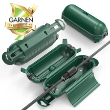 Garnen 2x Weather Resistant Indoor Outdoor Extension Cord Safety Cover w/ Hanger