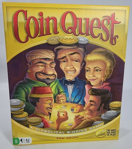 Coin Quest Strategy Interactive Bidding Board Game R&R Games RRG340 - 第 1/3 張圖片