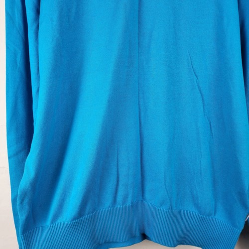 Peak Performance Men's Large V-Neck Golf Sweater Jumper Thin Knit Blue Outdoors - Picture 7 of 15