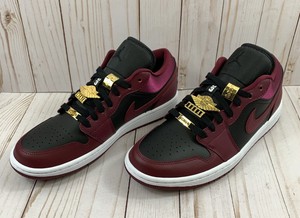 NIKE Air Jordan 1 Low SE Womens 11 Mens 9.5 Dark Beetroot Black Gold  DB6491-600 194498141557 | eBay