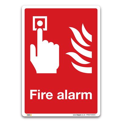 Brandmeldeschild - selbstklebendes Vinylschild - Brandschutzmelder Sicherheitsschilder