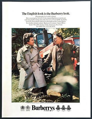 1975 Burberrys Mens Trench 21 Trenchcoat photo Lord Lichfield