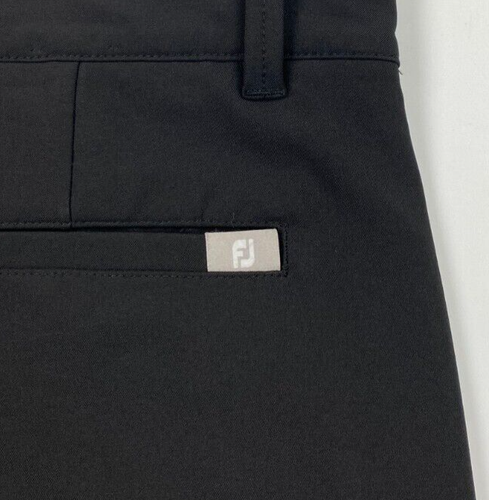 Men's Black FootJoy Trousers W37 L32 Slim Fit Stretch Golf Pockets FJ Logo A - Picture 8 of 12