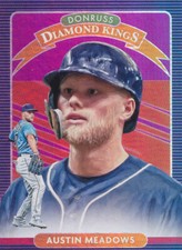 Austin Meadows 2020 Panini Donruss Diamond Kings Holo Purple #15 Tampa Bay Rays