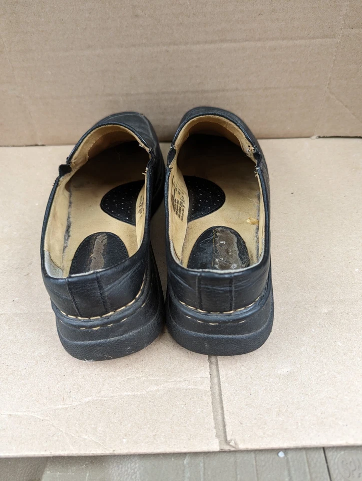 Zapatos mocasines sin cordones negros colección cuero predicciones talla 9 para mujer  Foto 4 de 4