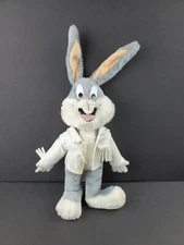 24K Mighty Star Vintage Looney Tunes 16" Bugs Bunny Stuffed Plush Jacket 15"