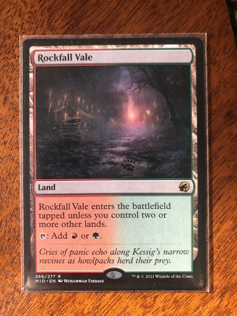 MTG Rockfall Vale Innistrad: Midnight Hunt 266/277 Regular Rare for ...