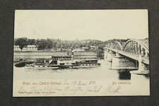 Cüstrin mit Raddampfer Kaiser Wilhelm und Oderbrücke - Küstrin / AK 61