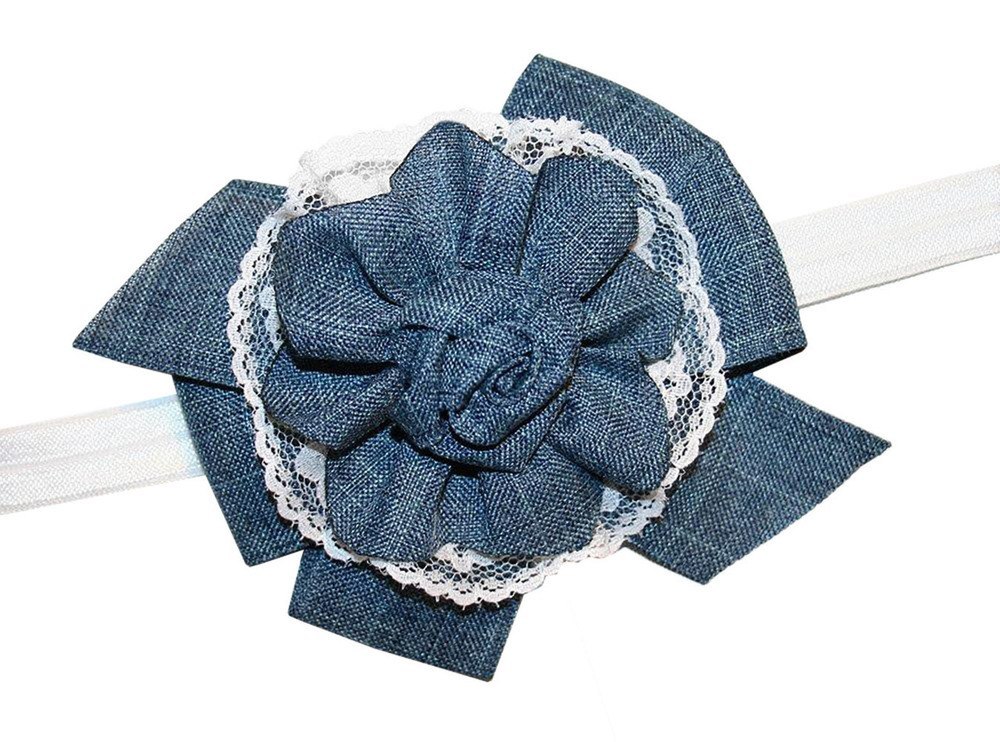 white lace baby headband