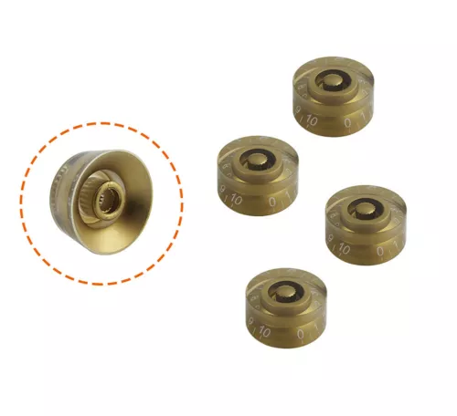 4pcs Guitar Knobs Gold Volume Tone Speed Control For Les Paul LP SG Style Guitar