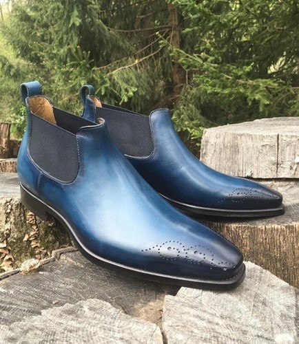 Handmade Half Ankle Chelsea Boot Mens 