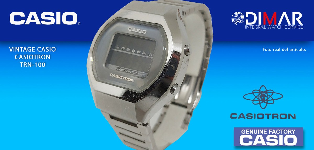 Vintage Casio CASIOTRON TRN-100B-8T. QW.1670, Japan WR.10BAR