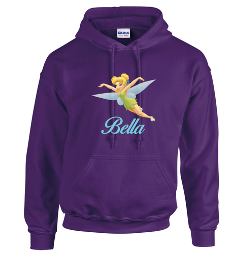 Personalised colour fairy Pose Kids Hoodie Back to School - Picture 2 of 18