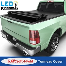 6.6ft 4 Fold Tonneau Cover for 2014-2019 Chevy Silverado Sierra 1500 2500/3500HD