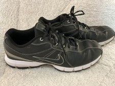 Nike 317662-001 TAC Black Leather Lace Up Low Top Golf Shoes Men's US Size 13