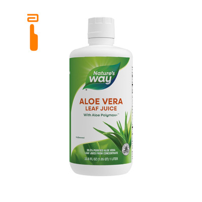 Nature's Way Aloe Vera Leaf Juice with Polymax+, 99.5% 33.8 Fl Oz (Pack of 1)