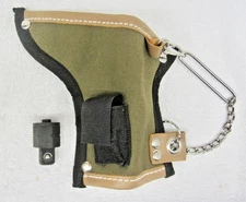 New DRILL SCREW GUN HOLSTER Tool Pouch Carpenter Roofer Belt Clip w/Chain