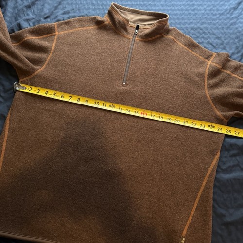 Kuhl 1/4 Zip Men’s XXL Chianti Fleece Wool Blend Sweater Pullover Brown - Bild 3 von 7