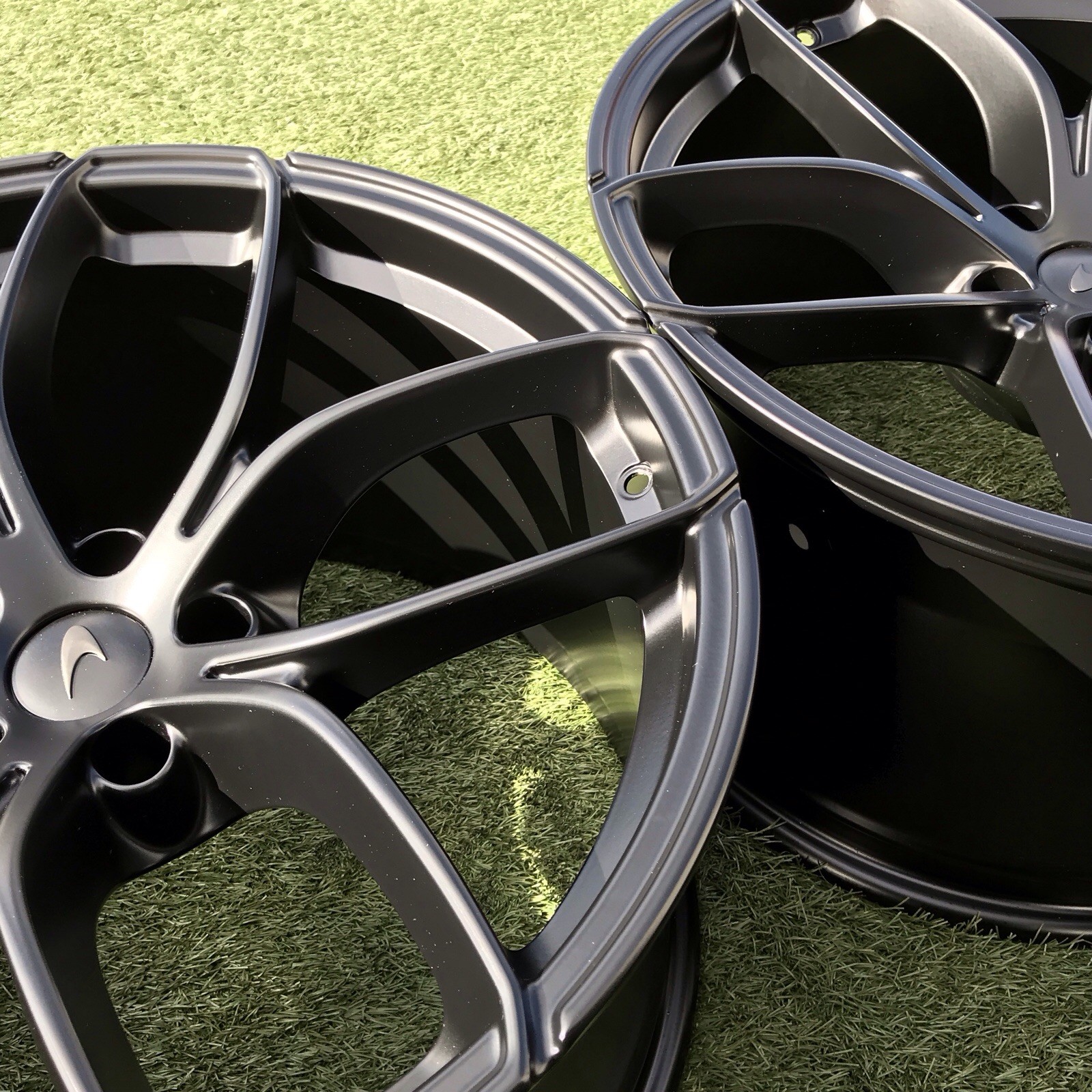 19 20 MCLAREN RIMS OEM STOCK FACTORY SET 4 720S WHEELS GENUINE Satin Black