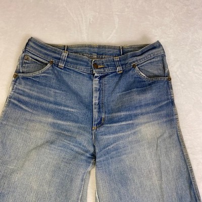 VINTAGE HASH JEANS Womens Wide Leg Bell Bottom Denim Jeans Blue