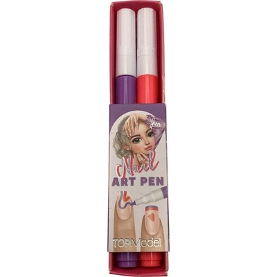 TOPMODEL Nail Art Pen Set Purple Peach Waterbased Polish Nail Tool Kit TH