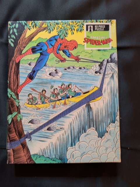Rainbow Works Spider-Man 63pc Puzzle Ages 4-8 Vintage 1982 Contains All Pieces!