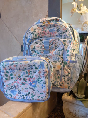 Pottery Barn Teen Gear-Up Rifle Paper Co. Bramble Fields Cream Backpack Monogram