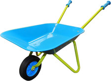 Kids Metal Wheelbarrow   Child-Sized, Durable Metal Construction with Sturdy Whe