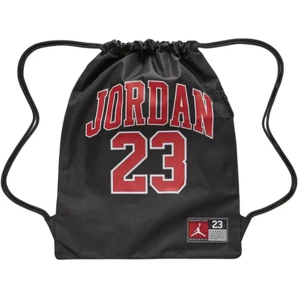 23 Jordan Gym Bag Sackpack Jumpman Chicago Bulls Red/Black Zipper