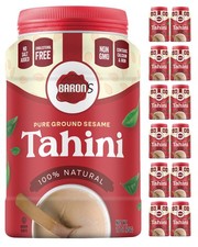 Baron's Kosher 100 Pure Ground Sesame Tahini 16-ounce Jars 1 Pound Pack of 12 