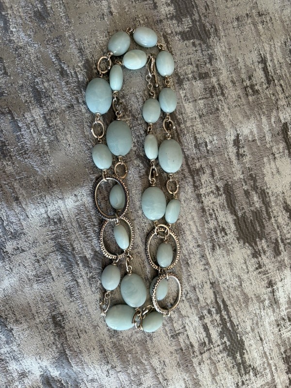 Michael Dawkins Sterling Silver Amazonite Link Necklace