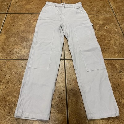 Aritzia Wilfred Free Pants Womens 0 Grey High Rise Brennan Utility Carpenter
