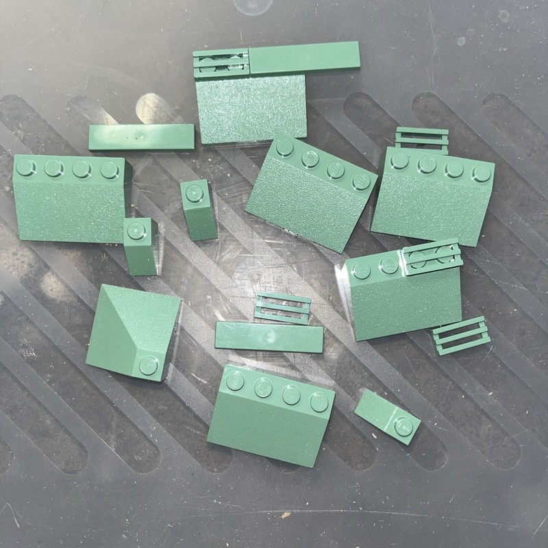 Lot Os Sand Green Lego Slopes, Vents, Tiles