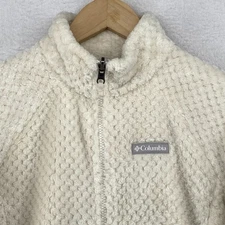 COLUMBIA Jacket Womens L 14 16 Bugaboo Fleece Interchange Full Zip Off White