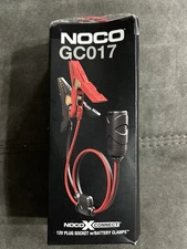 NOCO-GC017 12 V Plug Socket W Battery Clamps, New- Open Box D2
