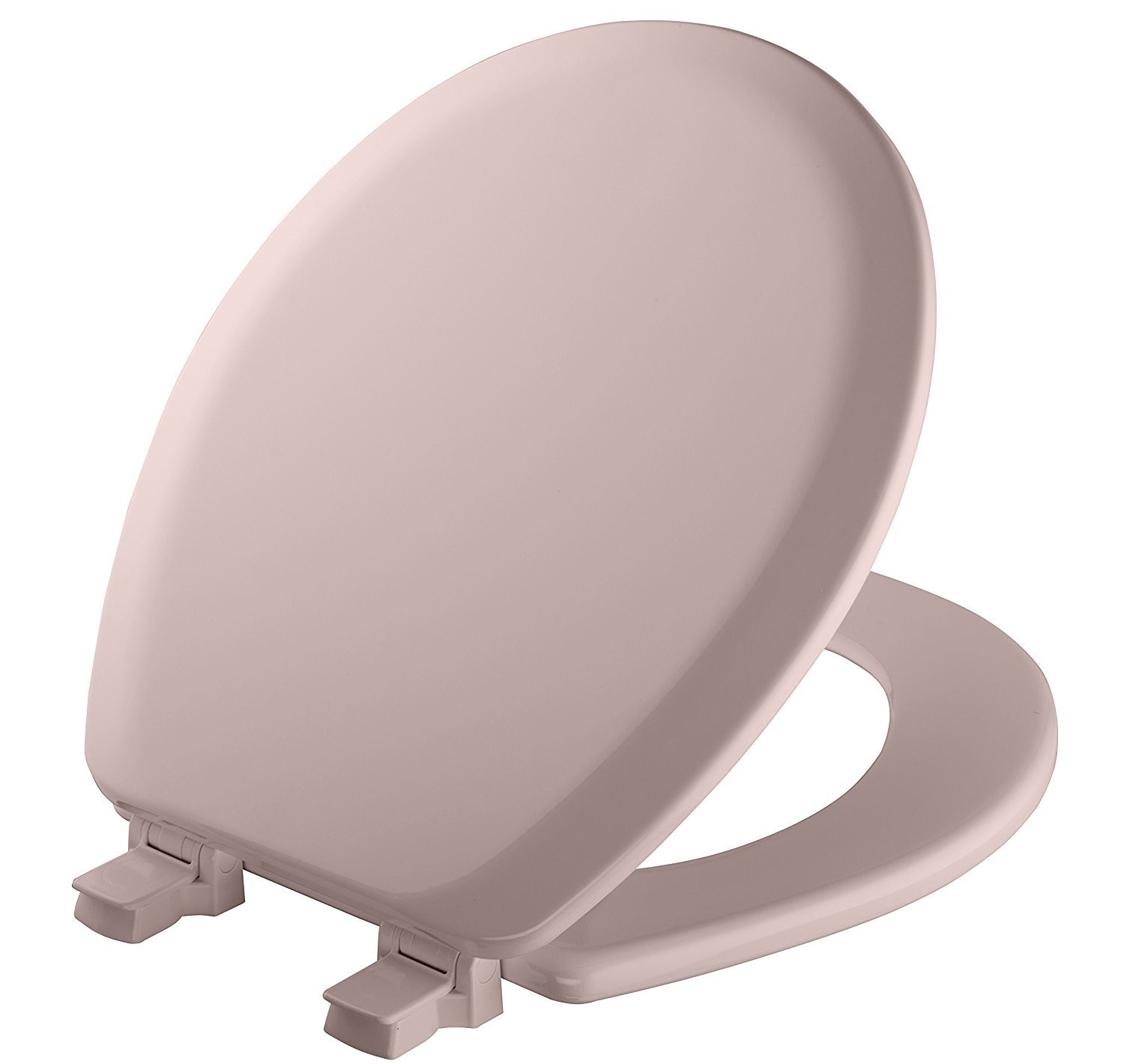 Mayfair Cameron Pink Toilet Seat, Non Slip Heavy Duty Wood, 