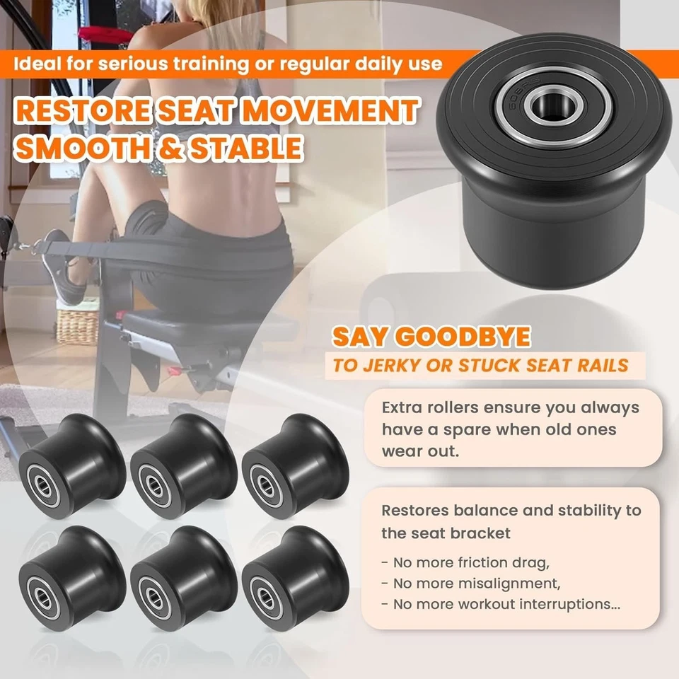 For Bowflex Rolling Seat Trolley Wheels Blaze Classic Elite Motivator 2 PR1000 - Image 2 of 4