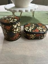 India Paper Mache Lacquer Trinket Boxes (2)