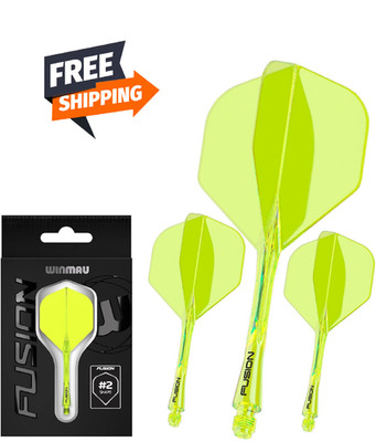 Winmau Darts Fusion Integrated Flight & Shaft System - No.2 Shape and Design - A