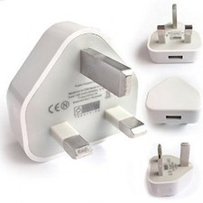 Multi Dual USB Plug 3PIN UK Mains Charge Adapter 5V/2.4A USB Wall Charger Black