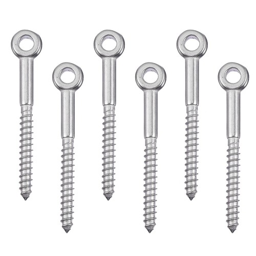 Eye Bolt 5 Inch Stainless Steel Screw Eyes 8 Pack Lag Screw Eye Hooks