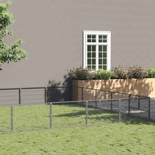 Dog Kennel Silver 45 m² Steel