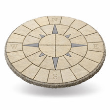 1.8M PAVING NEW NAUTICAL  COMPASS ROTUNDA PATIO SLAB STONE [DELIVERY EXCEPTIONS]