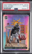 2020 PANINI DONRUSS OPTIC DOWNTOWN #DT20 JOSH JACOBS PSA 10